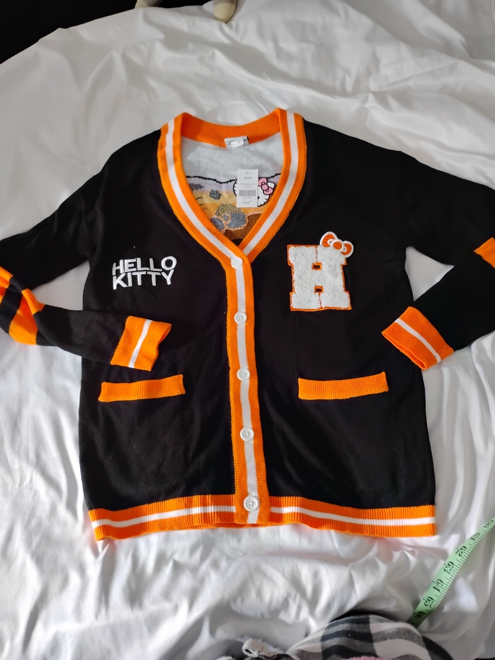 Hello Kitty Black & Orange Kids Cardigan Jacket